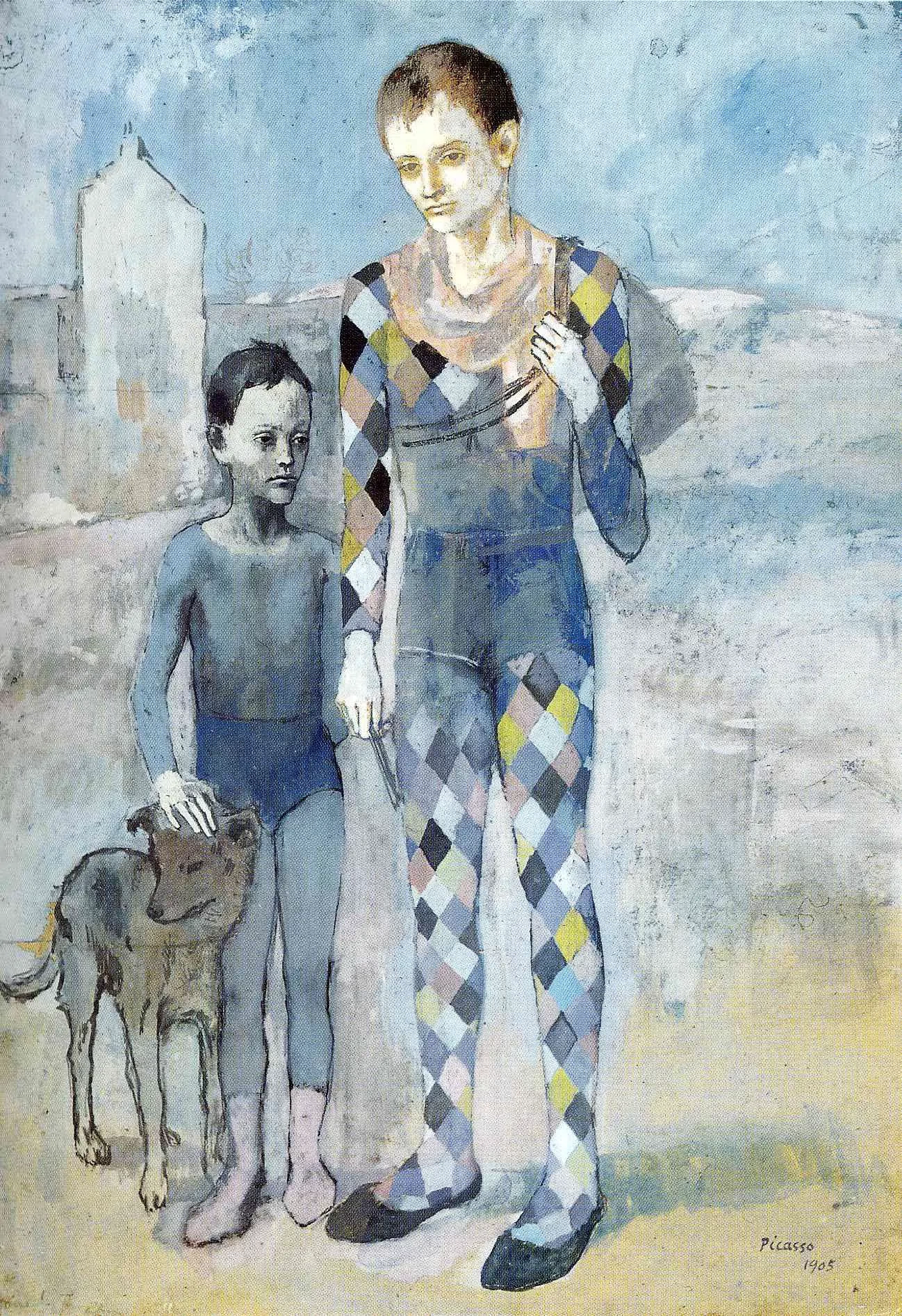 Due accrobati con il cane, 1905